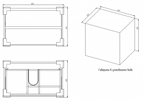 Тумба с раковиной Creto Scala White 100 см рис 7