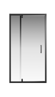 Душевой уголок Creto Astra стекло прозрачное профиль черный 100х70 см, 121-WTW-100-C-B-6 + 121-SP-700-C-B-6
