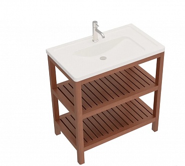Раковина Creto Taormina 85х49 искусственный камень Solid Surface белая матовая без перелива 1088-001 рис 2