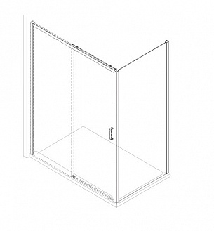 Душевая дверь Creto Nota 122-WTW-120-C-B-6 стекло прозрачное EASY CLEAN профиль черный, 120х200 см рис 6