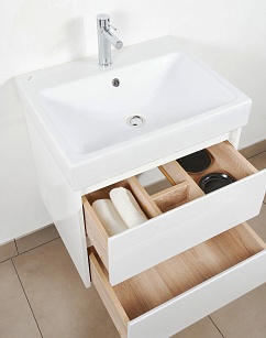 Тумба с раковиной Creto Scala White 60 см рис 10