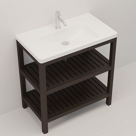 Раковина Creto Taormina 85х49 искусственный камень Solid Surface белая матовая без перелива 1088-001 рис 2