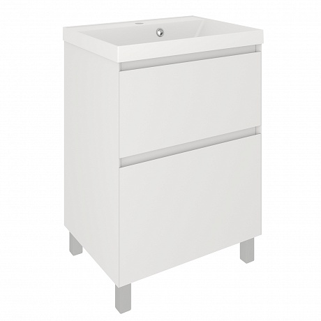 Тумба с раковиной Creto Astoria 60 см белая глянцевая, 15-2060W рис 3