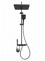 Душевая стойка Creto Поток 4 режима, оружейная сталь матовая, CRE-DS-009