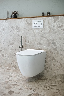 Унитаз подвесной безободковый Creto Logan L1 белый - (крышка в комплекте) 1001-001-L1W рис 22