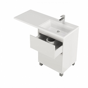 Тумба с раковиной напольная Creto Cafor White 110 правосторонняя рис 9