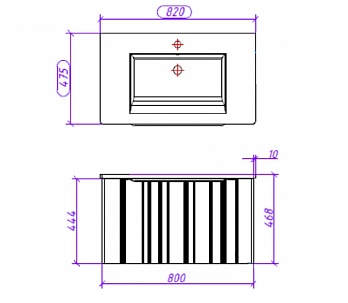 Тумба с раковиной Creto Luna Ivory 80 см, 17-IV80 рис 18