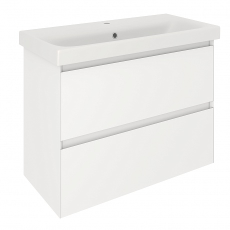 Тумба с раковиной Creto Style 80 см белая глянцевая, 16-2080W рис 2