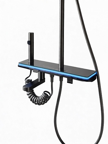 Душевая стойка Creto Кристалл 4 режима, оружейная сталь матовая, CRE-DS-005 рис 3