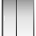 Душевой уголок Creto Nota стекло прозрачное профиль черный 140х70 см, 122-WTW-140-C-B-6 + 122-SP-700-C-B-6 (1)