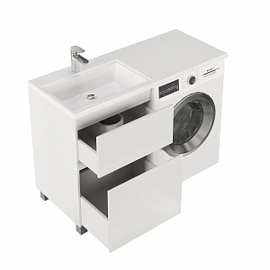 Тумба с раковиной напольная Creto Cafor White 120 левосторонняя рис 14