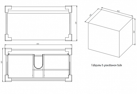 Тумба с раковиной подвесная Creto Etna 100 Soft рис 5