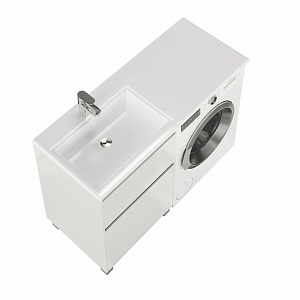 Тумба с раковиной напольная Creto Cafor White 120 левосторонняя рис 6