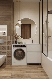 Тумба с раковиной напольная Creto Cafor White 110 правосторонняя рис 16