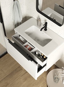 Тумба с раковиной Creto Luna Ivory 60 см, 17-IV60 рис 6