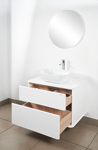 Тумба с раковиной Creto Stella 80 см белый глянец, 16-CRE50/80/ рис 17