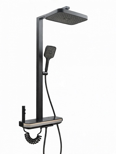 Душевая стойка Creto Фонтан 4 режима, оружейная сталь матовая, CRE-DS-010 рис 2
