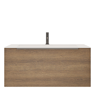 Тумба с раковиной Creto Luna Wood 100 см 17-WD100