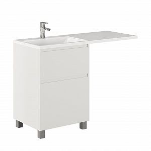 Тумба с раковиной напольная Creto Cafor White 120 левосторонняя рис 2