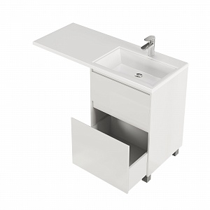 Тумба с раковиной напольная Creto Cafor White 110 правосторонняя рис 11