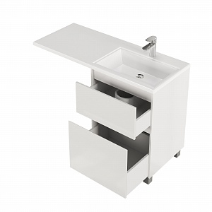 Тумба с раковиной напольная Creto Cafor White 110 правосторонняя рис 13