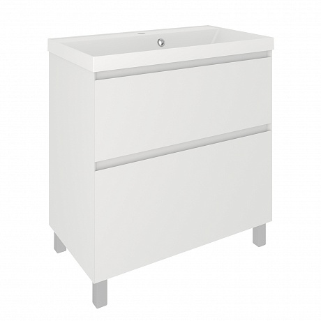 Тумба под раковину Creto Astoria 80 см белая глянцевая, 15-2080W рис 2