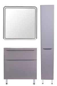 Тумба с раковиной Creto Oro 90 см 24-ST90-GR серый люкс рис 4