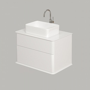 Тумба с раковиной Creto Stella 80 см белый глянец, 16-CRE50/80/ рис 2