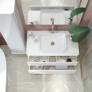 Тумба с раковиной Creto Stella 80 см белый глянец, 16-CRE50/80/ рис 12