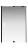 Душевой уголок Creto Tenta стекло прозрачное профиль черный 140х70 см, 123-WTW-140-C-B-8 + 123-SP-700-C-B-8