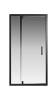 Душевая дверь Creto Astra стекло прозрачное профиль черный 100х195 см 121-WTW-100-C-B-6