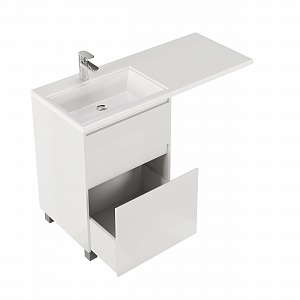 Тумба с раковиной напольная Creto Cafor White 120 левосторонняя рис 11