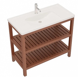 Раковина Creto Taormina 100х49 искусственный камень Solid Surface белая матовая без перелива 1188-001 рис 2