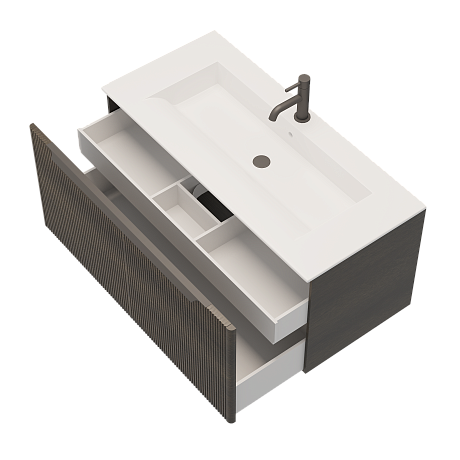 Тумба с раковиной Creto Luna Venge 100 см 17-VG100 рис 3