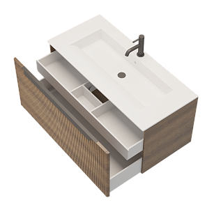 Тумба с раковиной Creto Luna Wood 100 см 17-WD100 рис 3