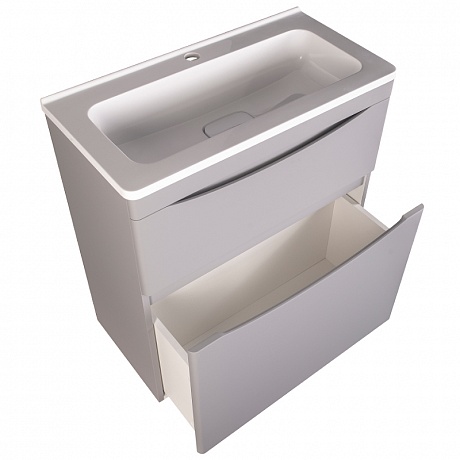 Тумба с раковиной Creto Oro 70 см 24-ST70-GR серый люкс рис 3