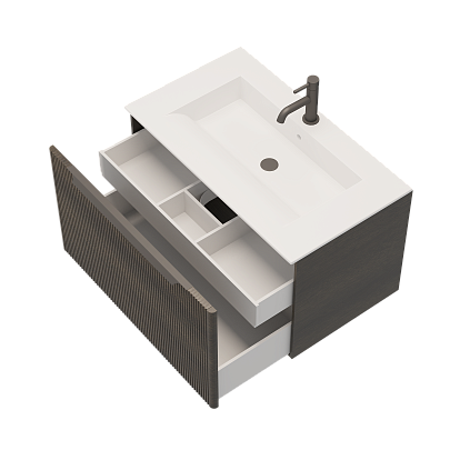 Тумба с раковиной Creto Luna Venge 80 см 17-VG80 рис 3