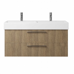 Тумба с раковиной подвесная Creto Bamenda 120 две чаши