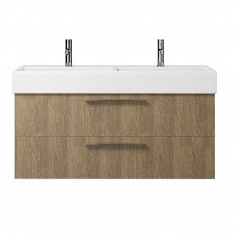 Тумба с раковиной подвесная Creto Bamenda 120 две чаши