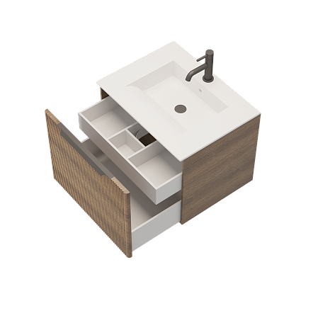 Тумба с раковиной Creto Luna Wood 60 см 17-WD60 рис 3