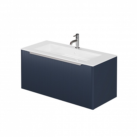 Тумба с раковиной Creto Luna Blue 100 см 17-Bl100 рис 2