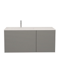 Тумба с раковиной Creto Cava 110 левая Grey Cocoa Solid с подсветкой, 20-110G