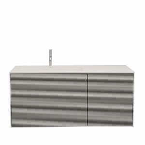 Тумба с раковиной Creto Cava 110 см левая Grey Cocoa Solid с подсветкой, 20-110G