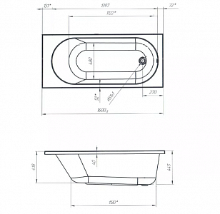 Акриловая ванна 160х70 см Creto Solly 18-16070 белая рис 6