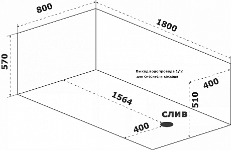 Ванна из литьевого мрамора Creto Fresh 180x80 см 20-1114 белая рис 9