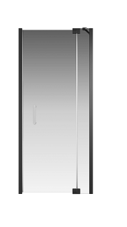 Душевой уголок Creto Tenta стекло прозрачное профиль черный 90х90 см, 123-WTW-90-C-B-8 + 123-SP-900-C-B-8