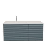 Тумба с раковиной Creto Cava 110 левая Blue Solid с подсветкой, 20-110B