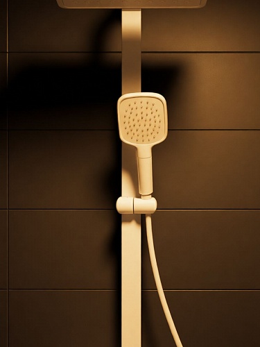 Душевая стойка Creto Бриз 4 режима, слоновая кость матовая, CRE-DS-001 рис 5