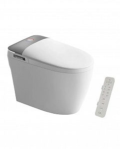 Умный унитаз приставной безободковый Creto Nex Smart 270316 с микролифтом и функцией биде, белый рис 13