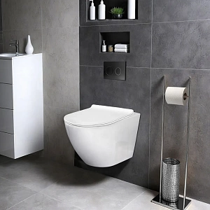 Унитаз подвесной безободковый Creto Cer C5 TORNADO 3.0 29Cer5-TORNADO3 с крышкой-сиденьем микролифт, белый рис 13